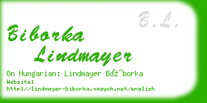 biborka lindmayer business card